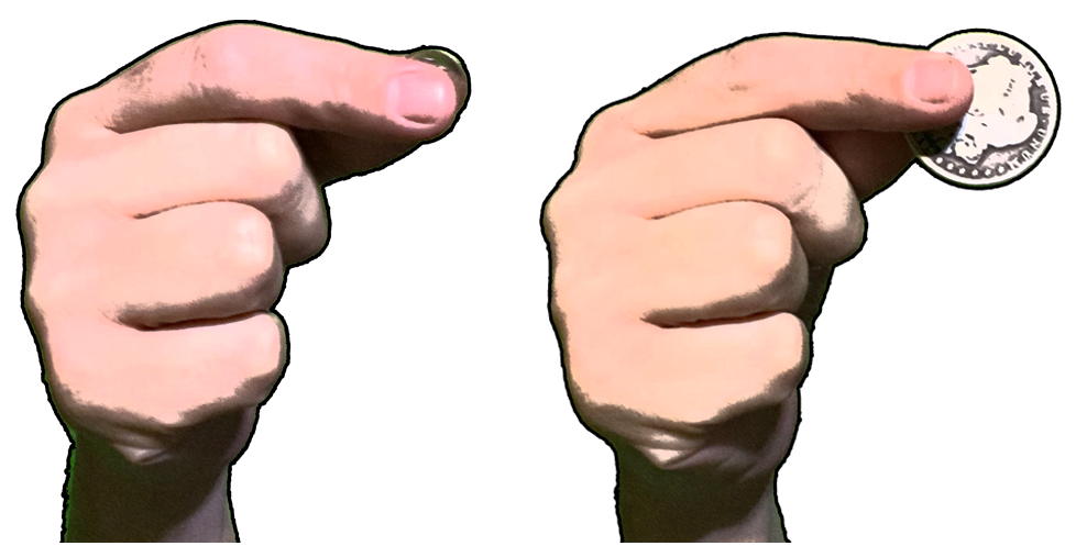 Coin visibility comparison — small vs large coins